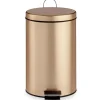 Berilo Pedaalemmer - metaal - 12L - goudkleurig - 40 cm