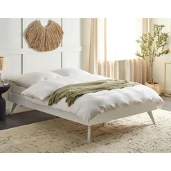 Twijfelaars-Beliani BERRIC - Tweepersoonsbed - Wit - 140 x 200 cm - MDF