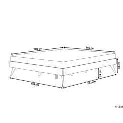 Beliani BERRIC - Tweepersoonsbed - Lichthout - 140 x 200 cm - MDF