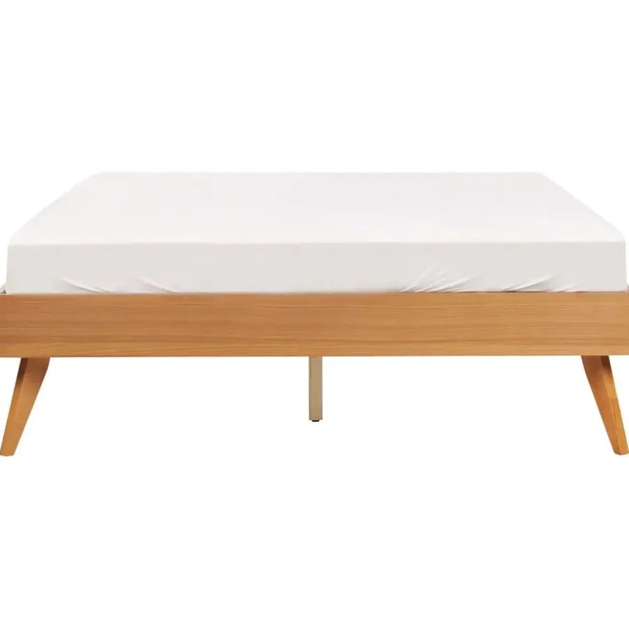 Beliani BERRIC - Tweepersoonsbed - Lichthout - 140 x 200 cm - MDF