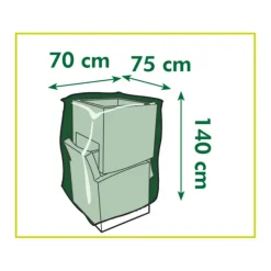 Merkloos Beschermhoes voor stapelstoelen - grijs - 140 x 70 cm