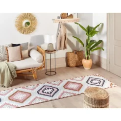 Tapijtlopers En Keukenlopers-Beliani BESLER - Loper - Multicolor - 80 x 300 cm - Katoen
