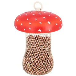 Tuindecoratie-Best for Birds Voedersilo noten Fungi - PVC/ijzer - 13 x 18 cm
