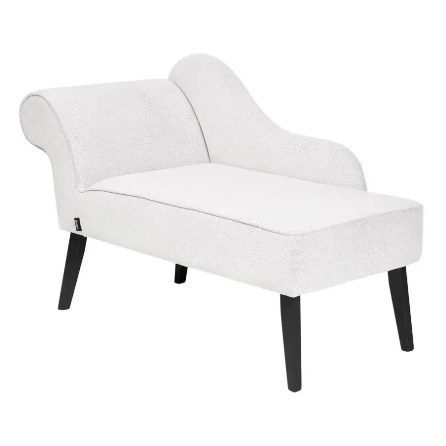 Beliani BIARRITZ - Chaise longue - Wit - Linkerzijde - Polyester