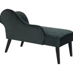 Beliani BIARRITZ - Chaise longue - Groen - Rechterzijde - Fluweel
