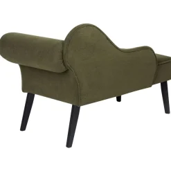 Beliani BIARRITZ - Chaise longue - Olijfgroen - Rechtszijdig - Polyester