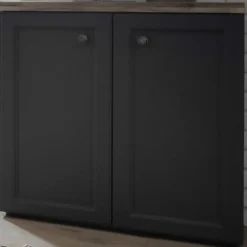 Emob Bijzetkastje Norah 82cm met 2 deuren - grijs/bruin