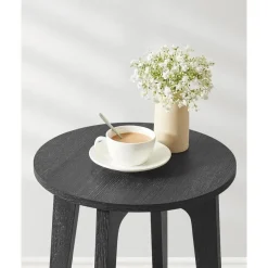 Merkloos Bijzettafel - Nachtkastje - Kleine Salontafel - Zwart - 50x40x40 cm - Banktafel