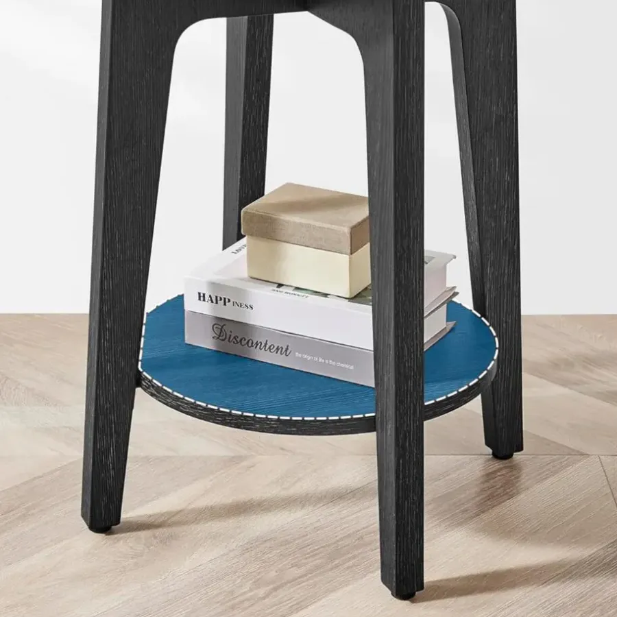 Merkloos Bijzettafel - Nachtkastje - Kleine Salontafel - Zwart - 50x40x40 cm - Banktafel