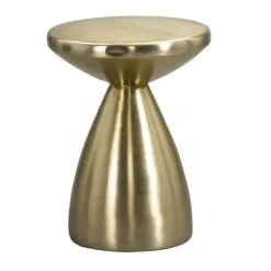 Leen Bakker Bijzettafel Amara - goudkleurig - 48xØ36 cm