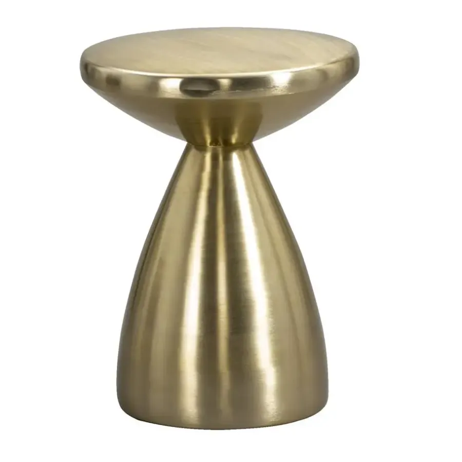 Leen Bakker Bijzettafel Amara - goudkleurig - 48xØ36 cm