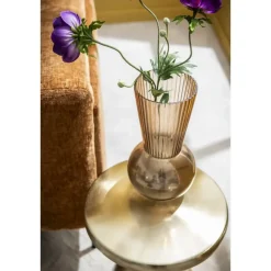 Leen Bakker Bijzettafel Amara - goudkleurig - 48xØ36 cm