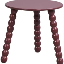 Leen Bakker Bijzettafel Avila - rood - 40xØ40 cm