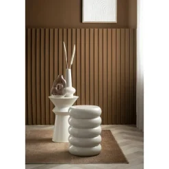 Leen Bakker Bijzettafel Barbella - beige - 45xØ33 cm