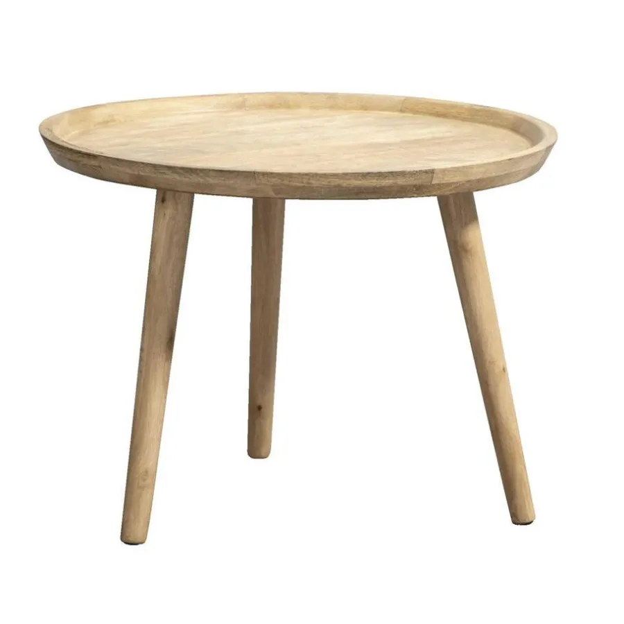 Leen Bakker Bijzettafel Basel - naturel - 40xØ55 cm