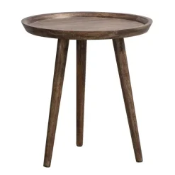Leen Bakker Bijzettafel Basel - walnoot - 48xØ45 cm