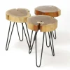 Dimehouse Bijzettafel Boomstam Arbor acaciahout - 32x32x45 cm - Hout - Bruin