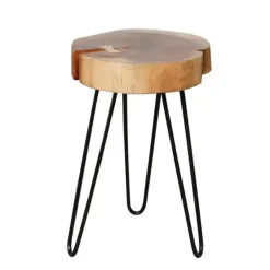 Dimehouse Bijzettafel Boomstam Arbor acaciahout - 32x32x45 cm - Hout - Bruin