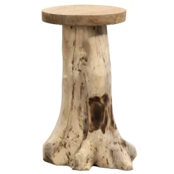 Leen Bakker Bijzettafel Borneo hoog - teak - 65xØ35 cm