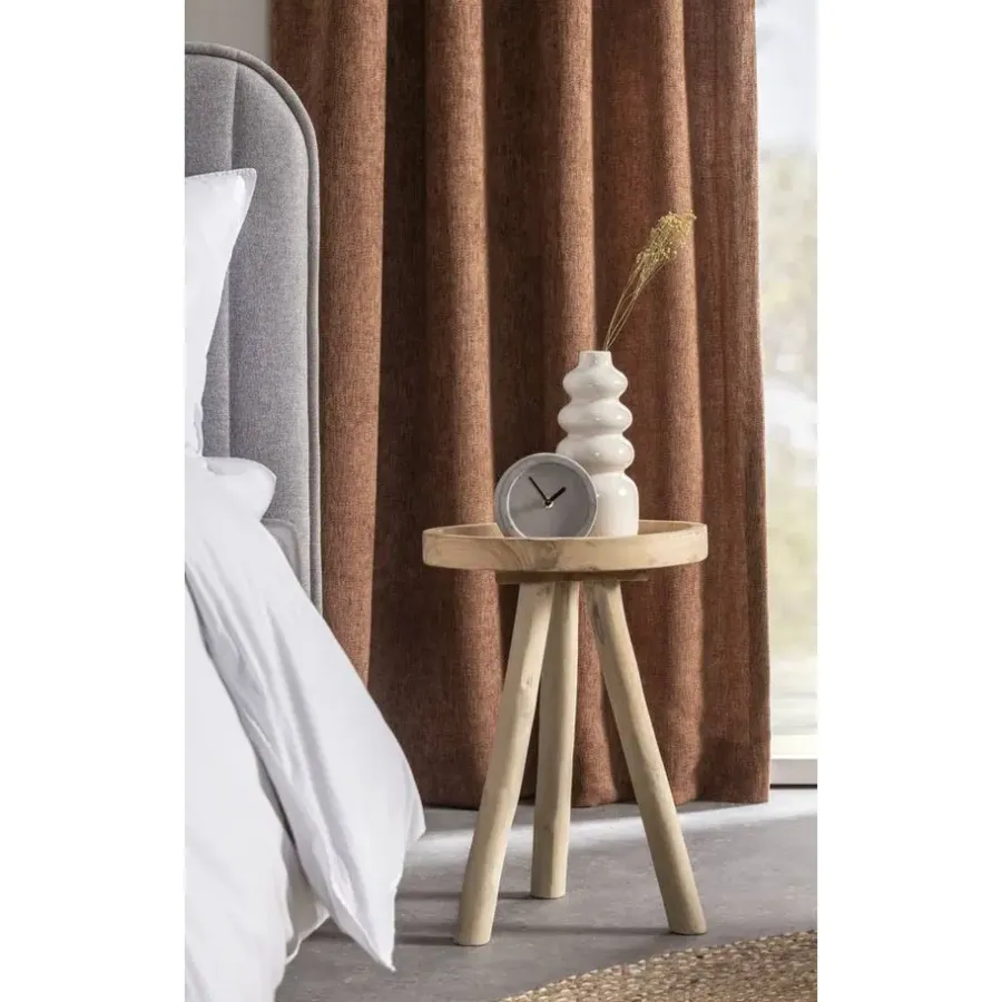 Leen Bakker Bijzettafel Damon - naturel - 50xØ35 cm