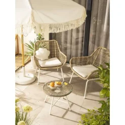 Leen Bakker Bijzettafel Grand - zand - 36xØ60 cm