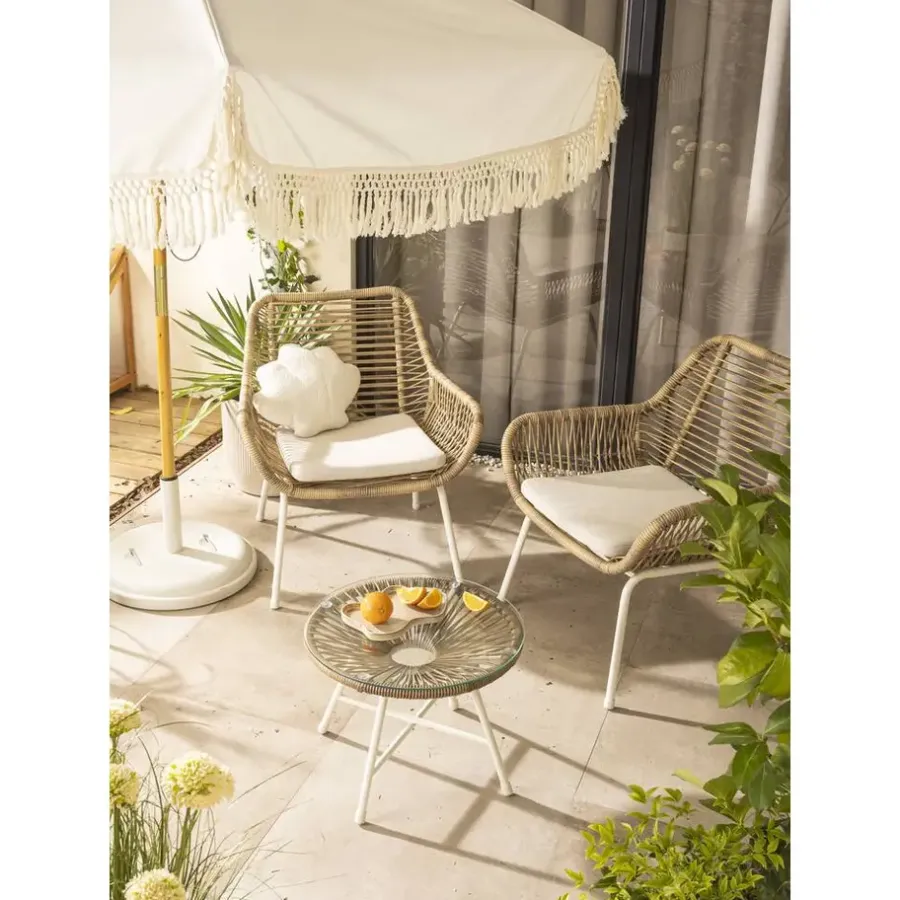 Leen Bakker Bijzettafel Grand - zand - 36xØ60 cm