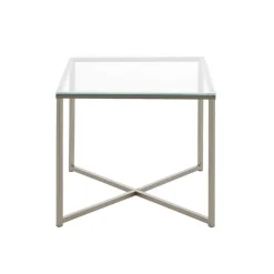Leen Bakker Bijzettafel Indor - glas - 45x50x50 cm