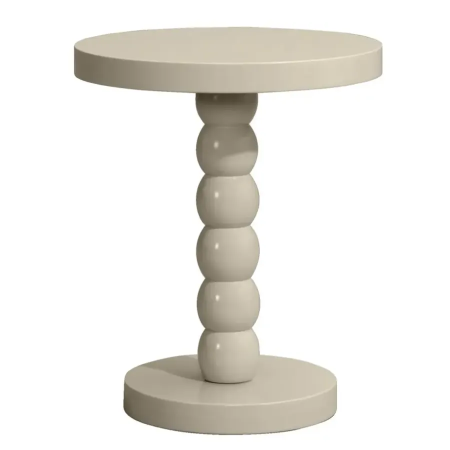 Leen Bakker Bijzettafel Iris - taupe - 50xØ40 cm