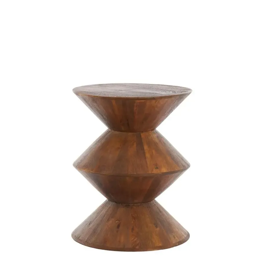 Light & Living Bijzettafel Larus - Hout - Ø40cm