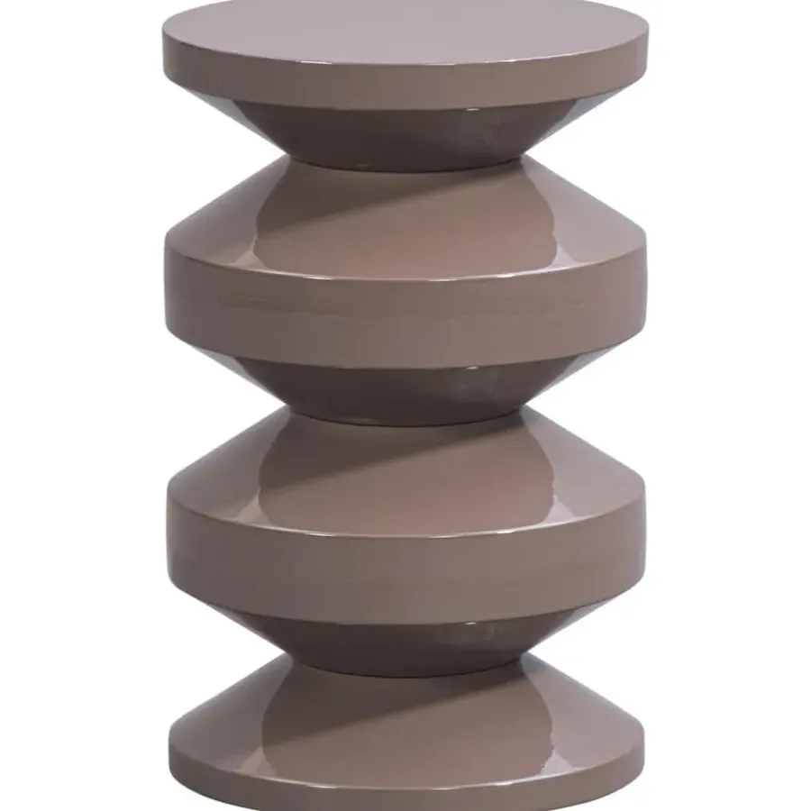 Leen Bakker Bijzettafel Madrid - taupe - 49xØ31 cm