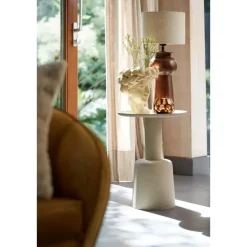 Light & Living Bijzettafel Milaki - Beige - Ø39cm