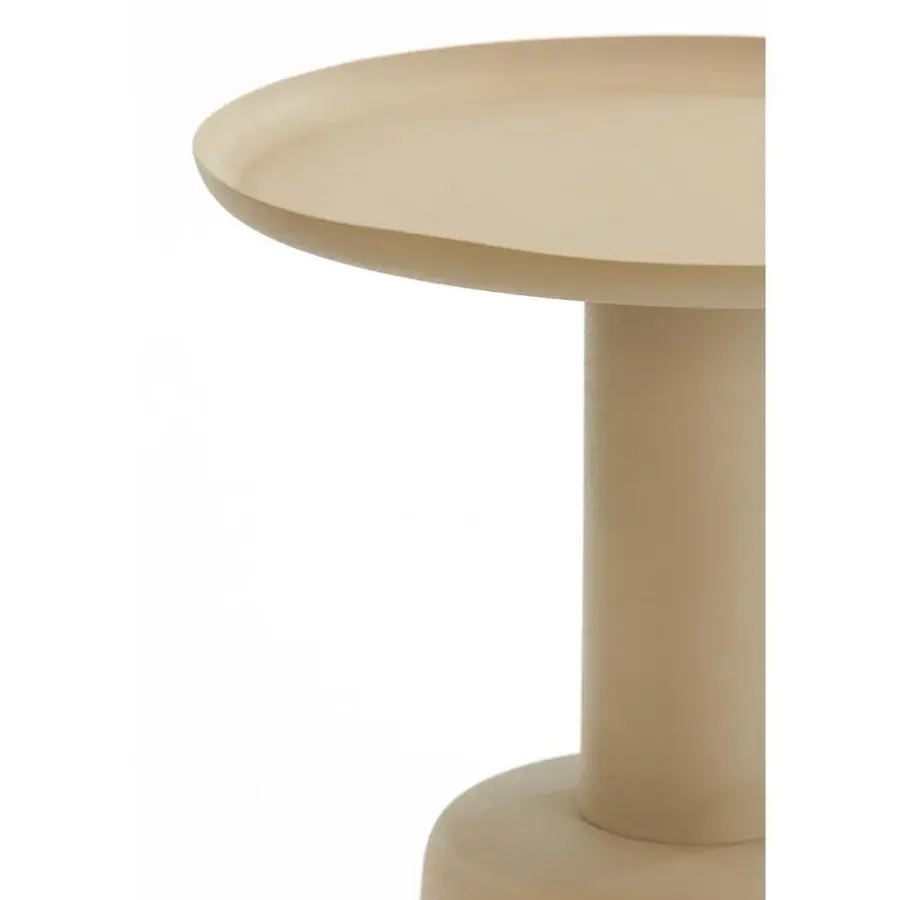 Light & Living Bijzettafel Milaki - Beige - Ø39cm