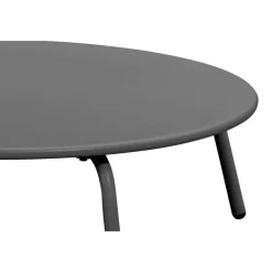 Tuintafels-Leen Bakker Bijzettafel Montreal - antraciet/metaal - Ø80 cm