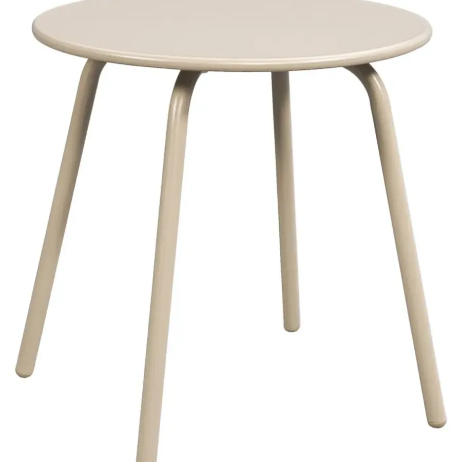 Tuintafels-Leen Bakker Bijzettafel Montreal - zand/metaal - 45xØ45 cm