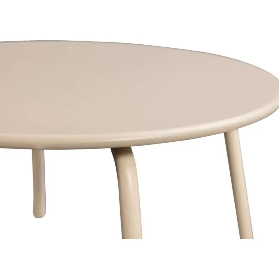 Leen Bakker Bijzettafel Montreal - zand/metaal - 36xØ60 cm