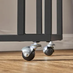 Merkloos Bijzettafel op Wieltjes - Rollend Tafeltje - Lichte eik kleur