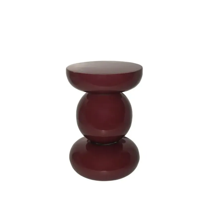 Livingfurn Bijzettafel Paars Staal - 33x33x50cm - Brix Dex