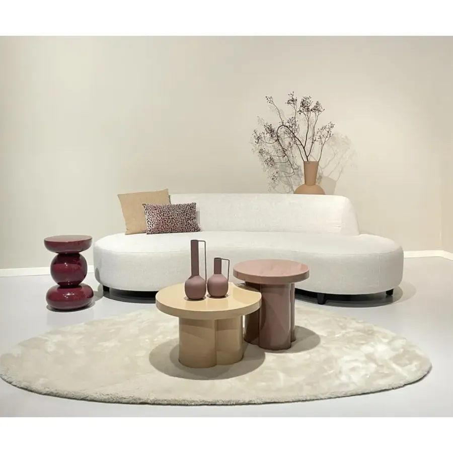 Livingfurn Bijzettafel Paars Staal - 33x33x50cm - Brix Dex