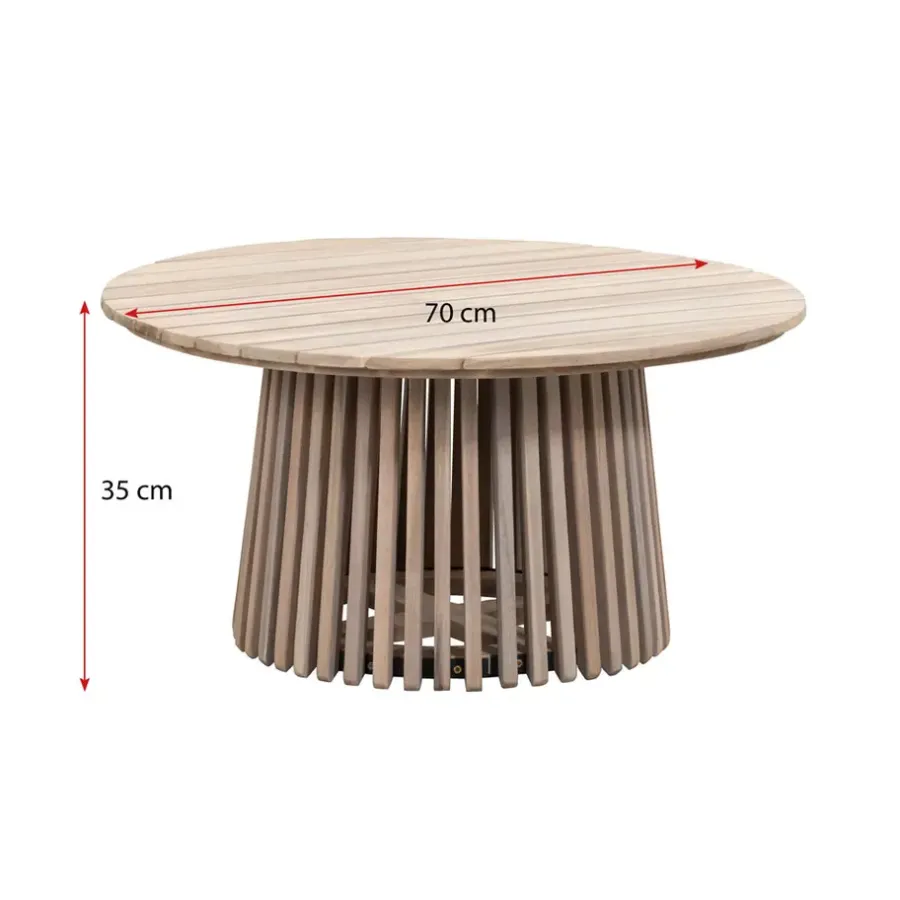 Leen Bakker Bijzettafel Saône - acacia - 35xØ70 cm