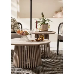 Leen Bakker Bijzettafel Saône - acacia - 45xØ50 cm