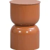 Bijzettafels-Leen Bakker Bijzettafel Sevilla - oranje - 46,5xØ31 cm