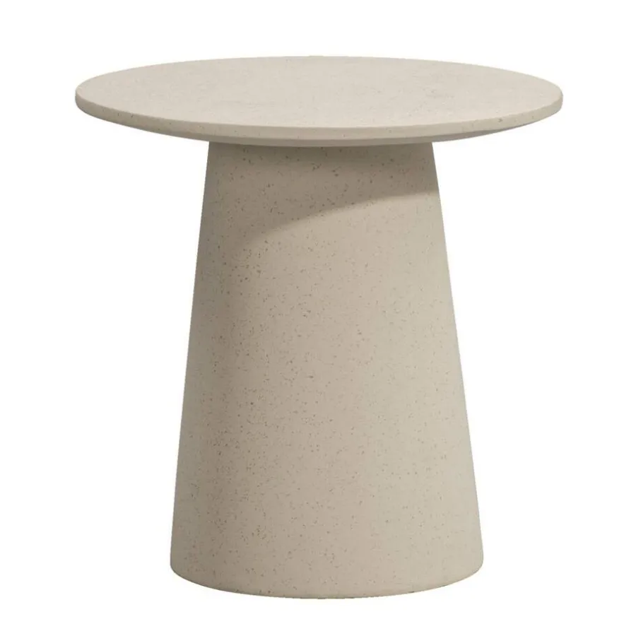 Bijzettafels-Leen Bakker Bijzettafel Thibaut - beige - Ø45x45 cm