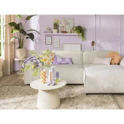 Leen Bakker Bijzettafel Thibaut - beige - 38xØ60 cm