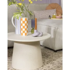 Leen Bakker Bijzettafel Thibaut - beige - 38xØ60 cm