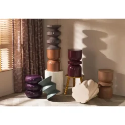 Leen Bakker Bijzettafel Zamora - beige - 48xØ40 cm