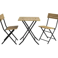Leen Bakker Bistroset Beziers - zwart/naturel