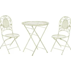 Bistro- & Balkonsets-Beliani BIVIO - Bistroset voor 2 - Groen - IJzer