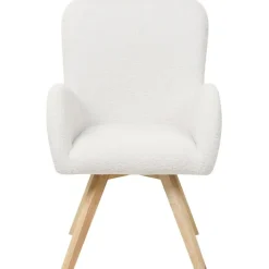 Fauteuils-Beliani BJARN - Fauteuil - Wit - Bouclé