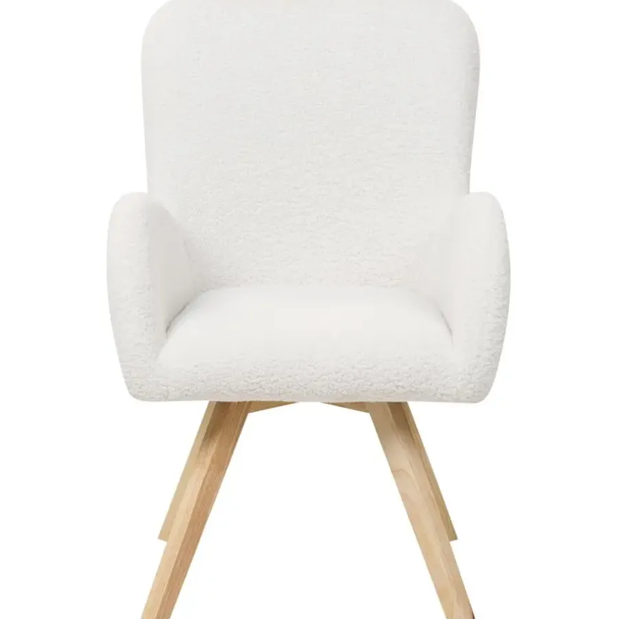Fauteuils-Beliani BJARN - Fauteuil - Wit - Bouclé