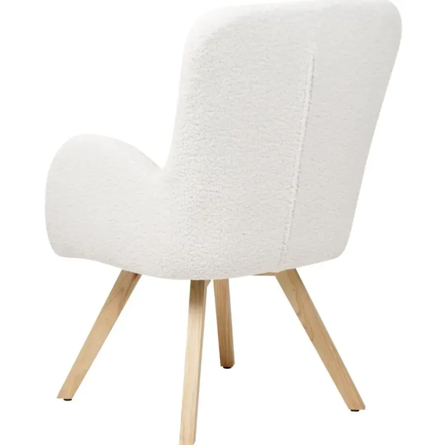 Fauteuils-Beliani BJARN - Fauteuil - Wit - Bouclé